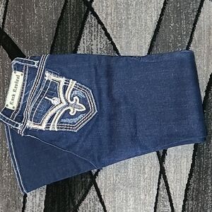 ROCK REVIVAL LUZ EASY-FIT EMBROIDERED BOOT-CUT DENIM JEAN